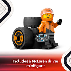 LEGO City F1 race car front detail highlighting aerodynamic design