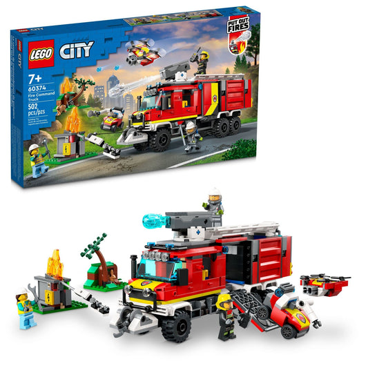 LEGO City Fire Command Unit with detachable center for immersive rescue play