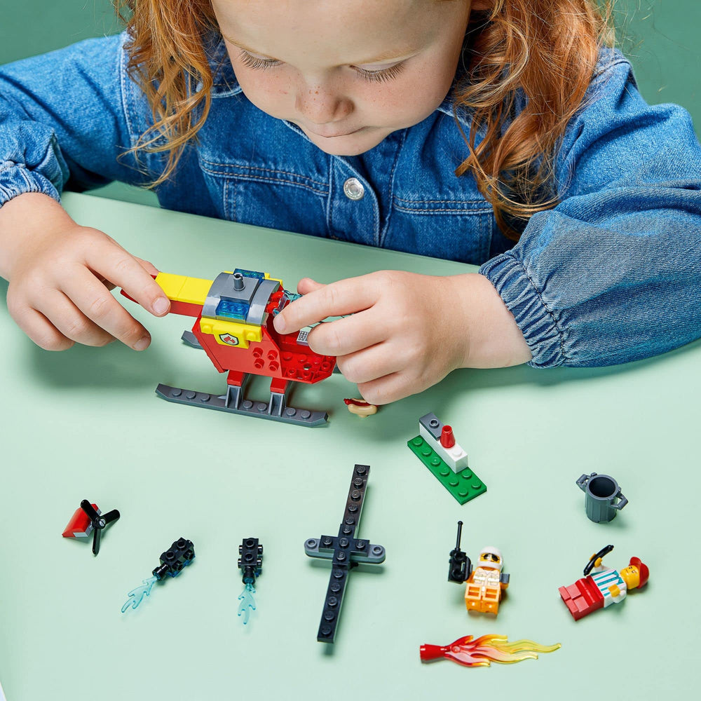 LEGO City Fire Helicopter storage and blades enable action scenes