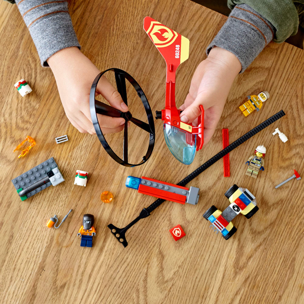 LEGO City Fire Helicopter Response ideal for budding builders ages 5+.