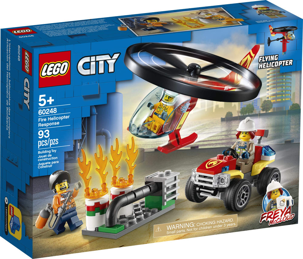 LEGO City Fire Helicopter Response Freya McCloud minifigure for action-packed stories.