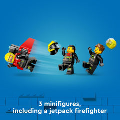 LEGO City Fire Rescue Plane 60413 opening rear cargo door for easy gear access