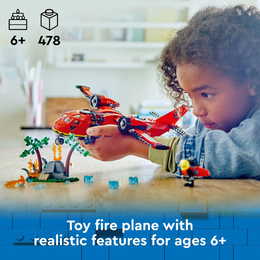 LEGO City Fire Rescue Plane 60413 wildfire scene for action-packed storytelling