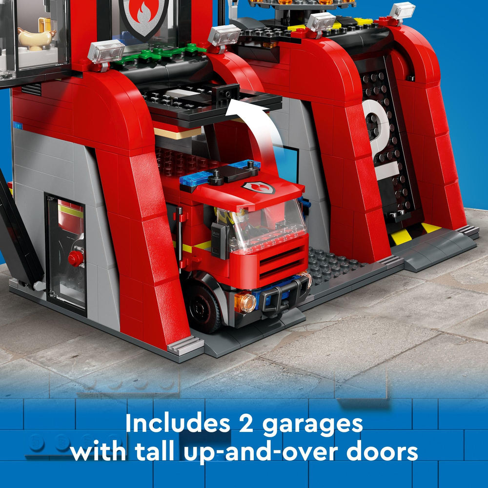 LEGO City fire truck with modular ladder enables dynamic rescue scenarios