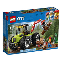 LEGO City Forest Tractor 60181 buildable logs for scene building.