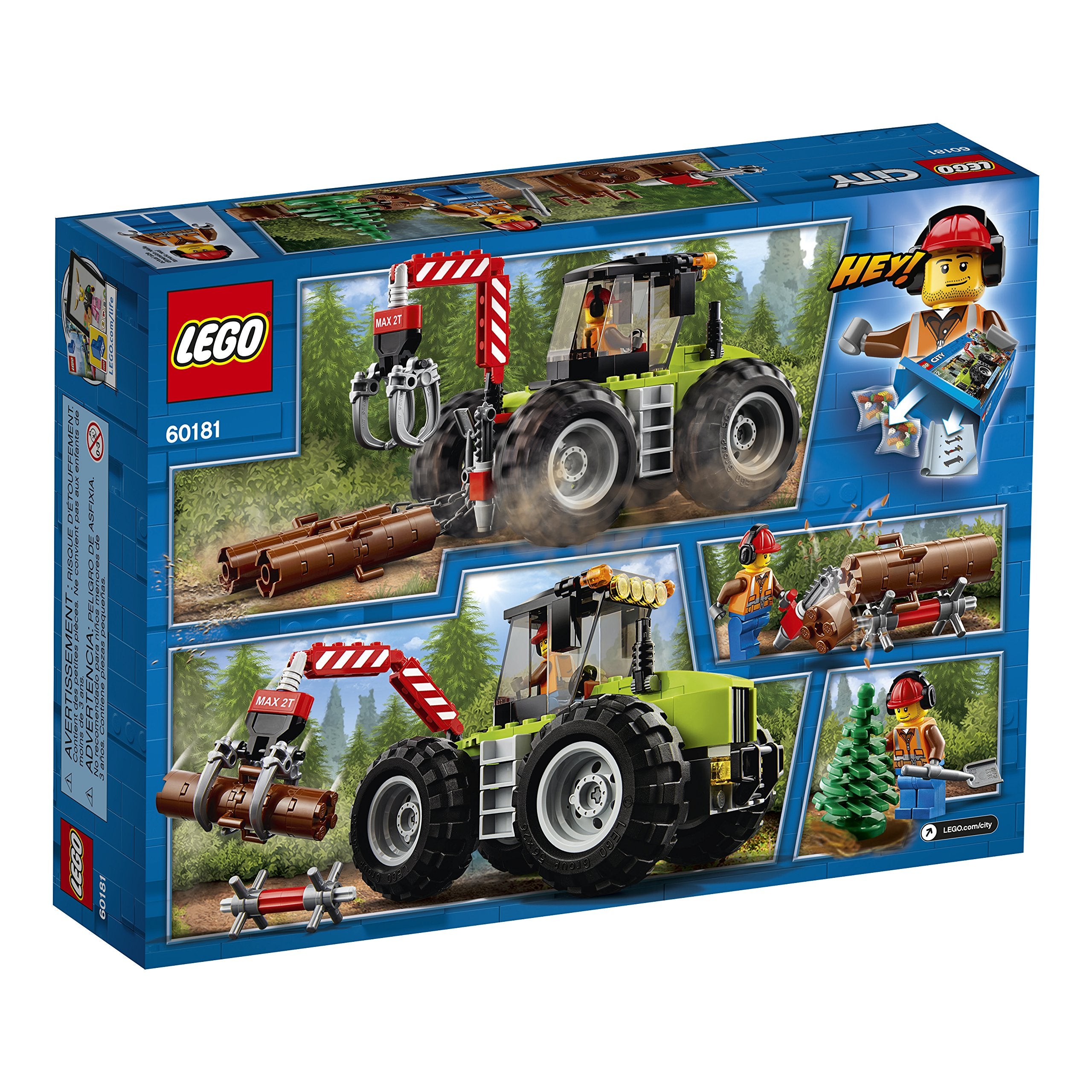 LEGO City Forest Tractor 60181 pine tree enhances forest dioramas.