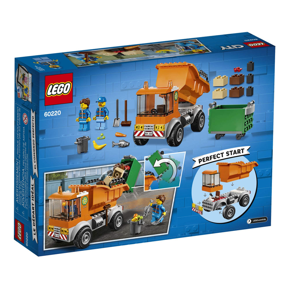 LEGO City Garbage Truck 60220 two minifigures for role-play.