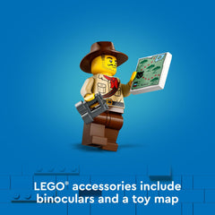 LEGO City Jungle Cave setting with explorer accessories for storytelling