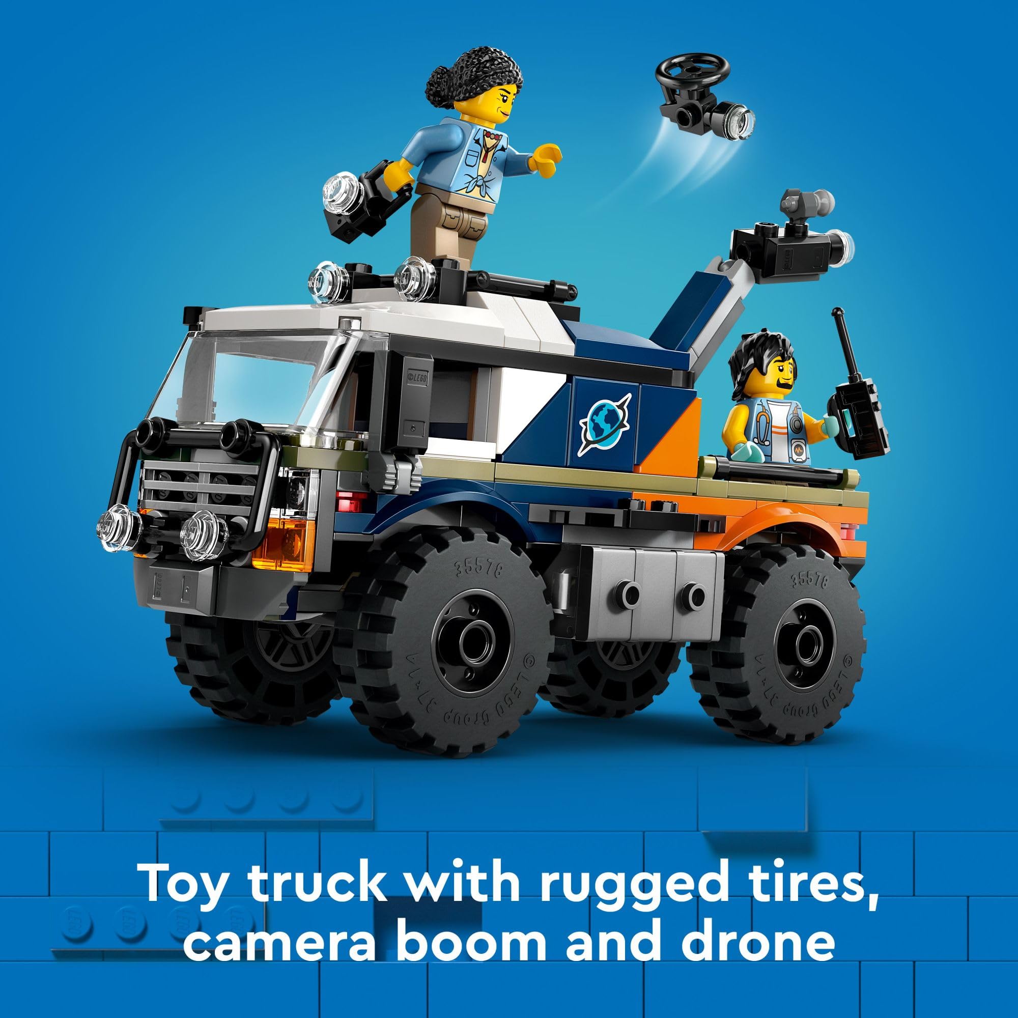 LEGO City Jungle Explorer truck cab detail showing durable build for kids