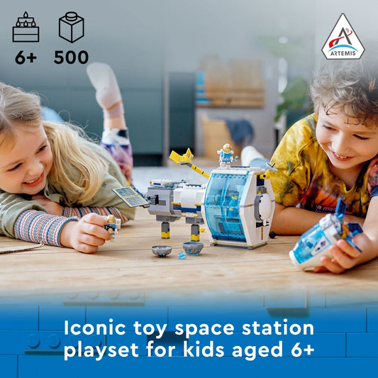 LEGO City Lunar Space Station science and botany labs for creative experiments