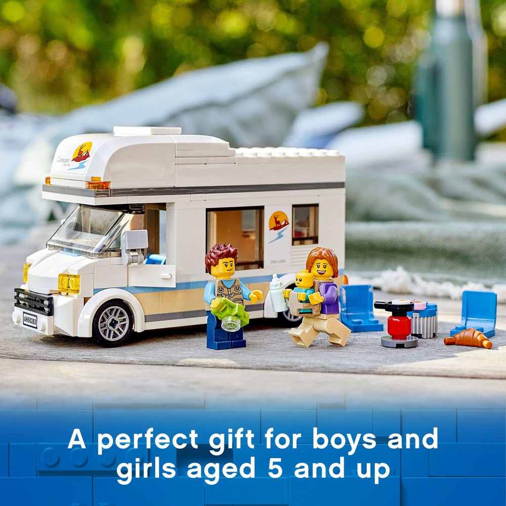 LEGO City minifig family figures ready for camping adventures and storytelling