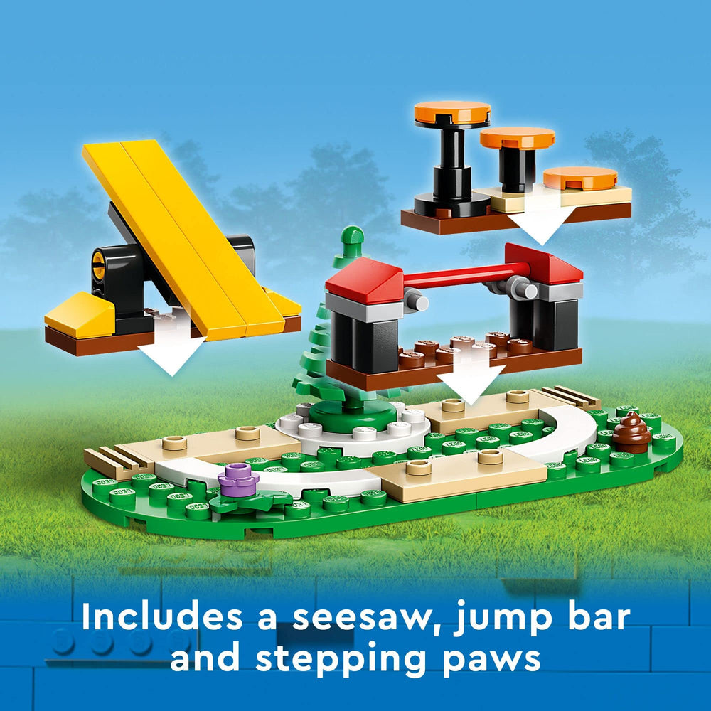 LEGO City 60369 SUV back opens to stage pups at rehearsals or field trips.