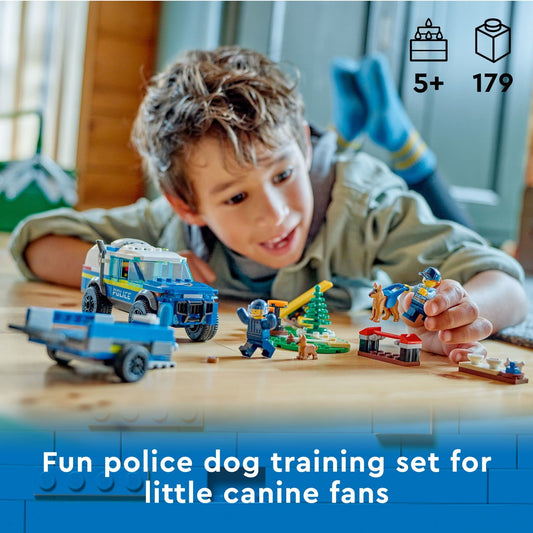 LEGO City 60369 training activities show seesaw and jump bar for interactive setup.