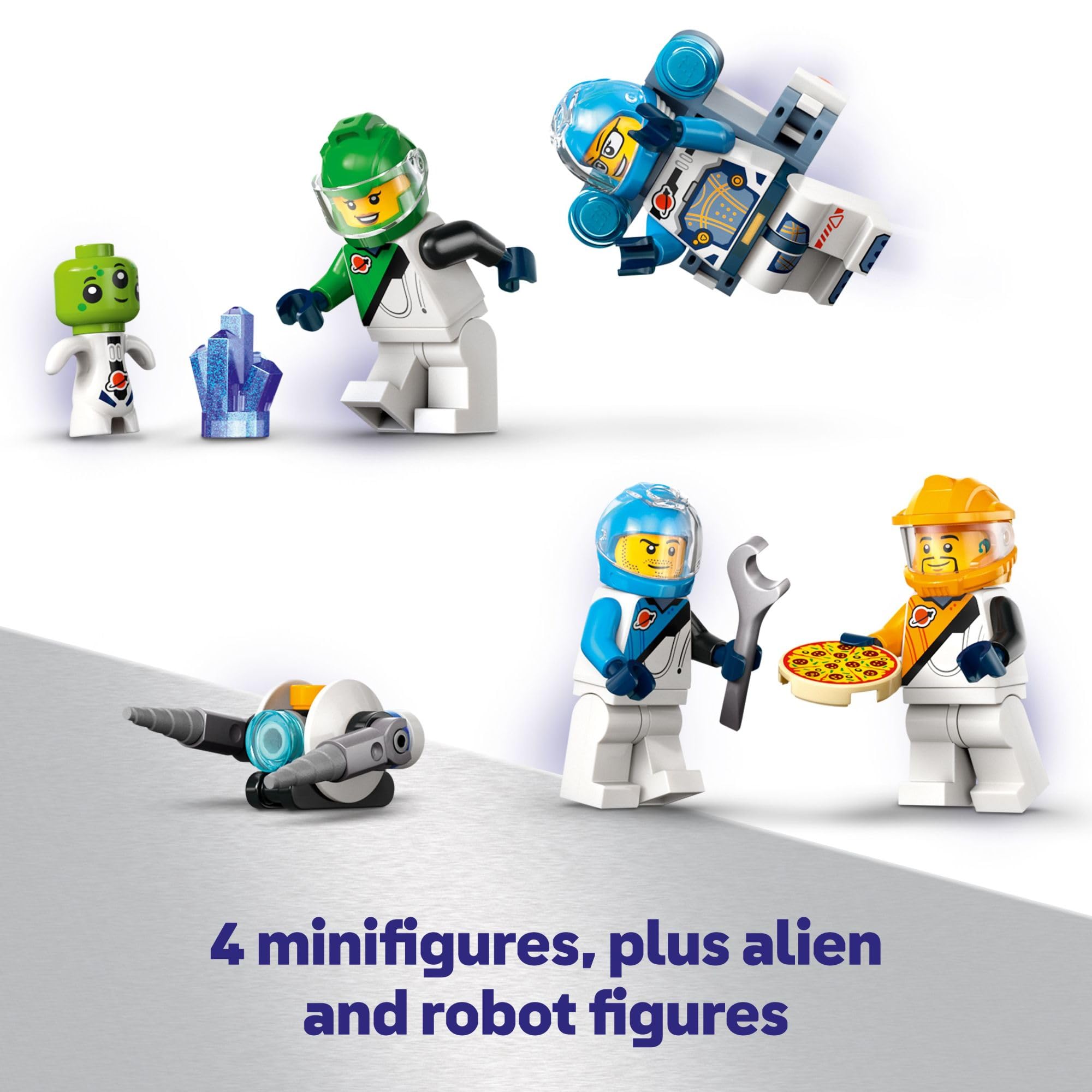 LEGO Galactic Spaceship dimensions help kids gauge scale during play.