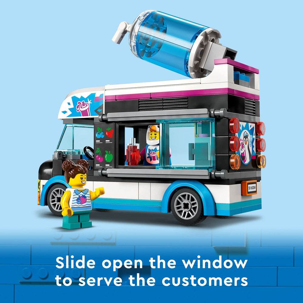 LEGO City Penguin Slushy Van serving window for interactive service play