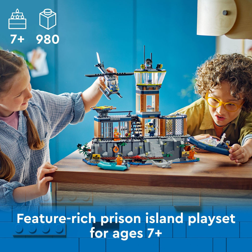 LEGO City Police Prison Island cliff face with escape tunnel
