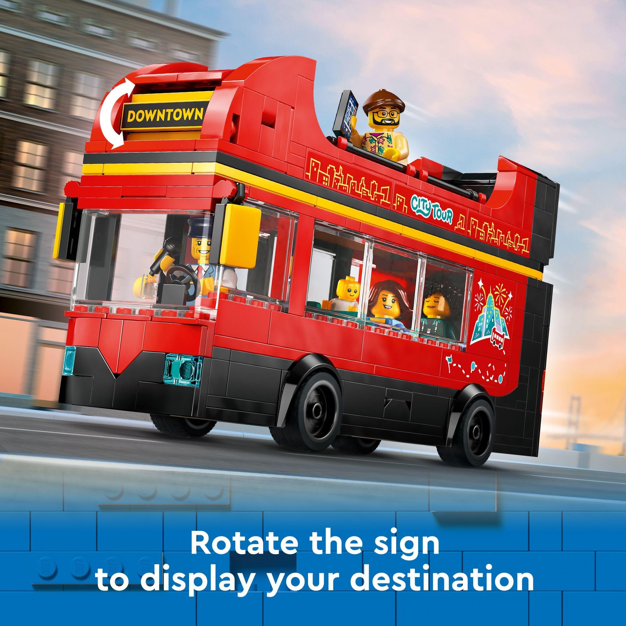 LEGO City destination display rotates to choose routes during playtime