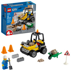 LEGO City Roadwork Truck 60284 front-end loader in action for imaginative play