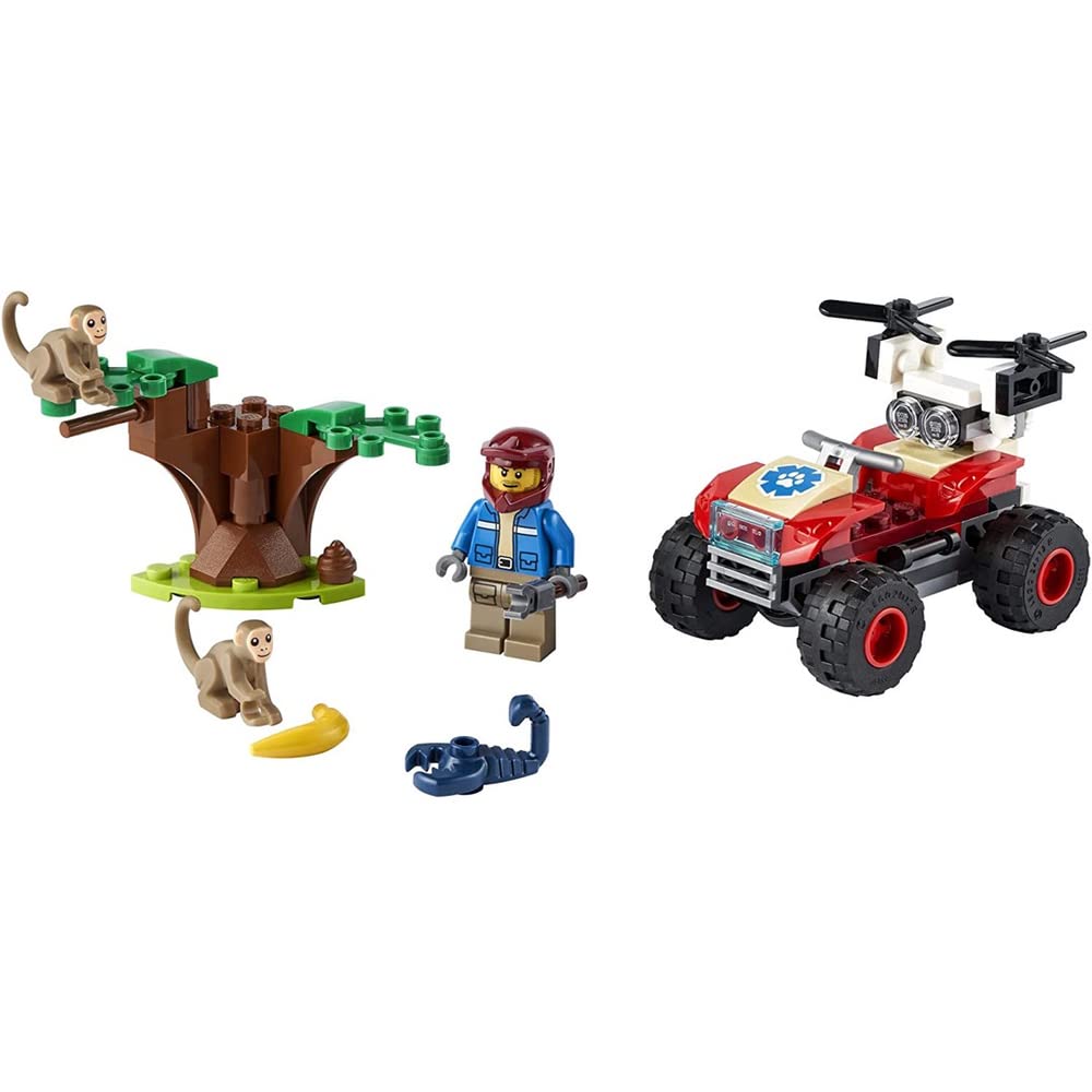 LEGO City Wildlife Rescue ATV explorer with monkeys for adventurous animal rescue stories