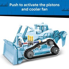 LEGO City Yellow Bulldozer driver and crew minifigures enable role play scenarios.