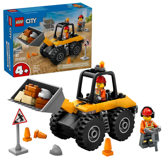 LEGO City Yellow Construction Wheel Loader for imaginative building play.