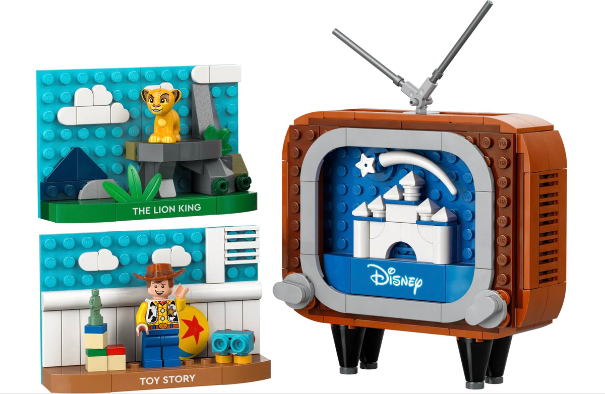 LEGO Classic Animation Scenes 40774 retro TV display for nostalgic display and play