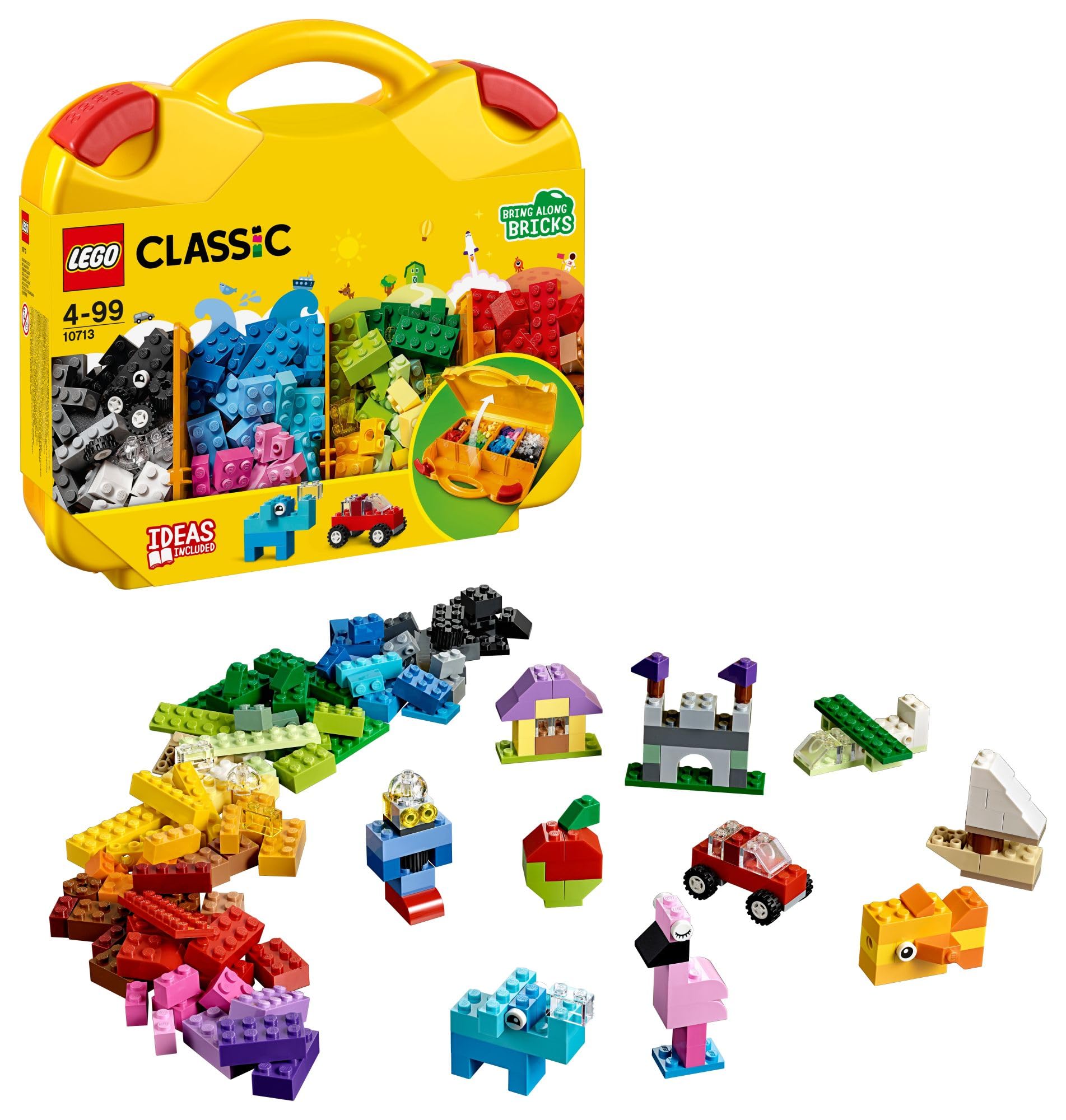 LEGO Classic 10713 case open, ideal for portable building