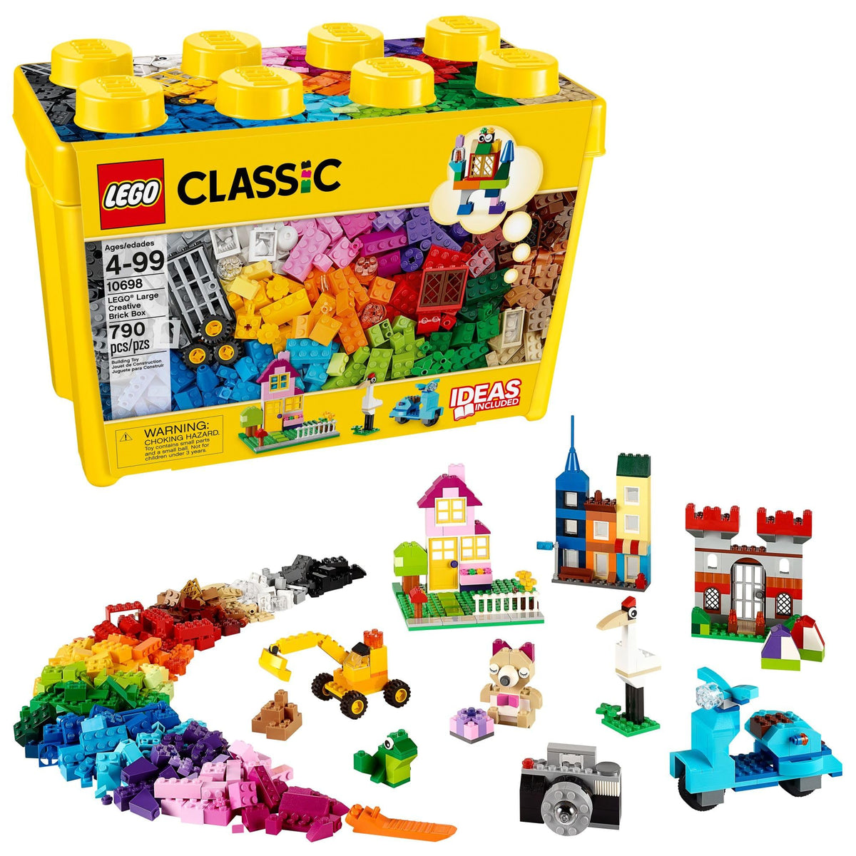LEGO Classic 10698 colorful bricks spread for imaginative home play