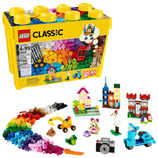 LEGO Classic 10698 colorful bricks spread for imaginative home play