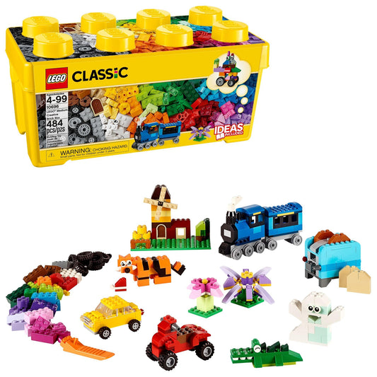 LEGO Classic 10696 train built from bricks fuels imaginative railway play.