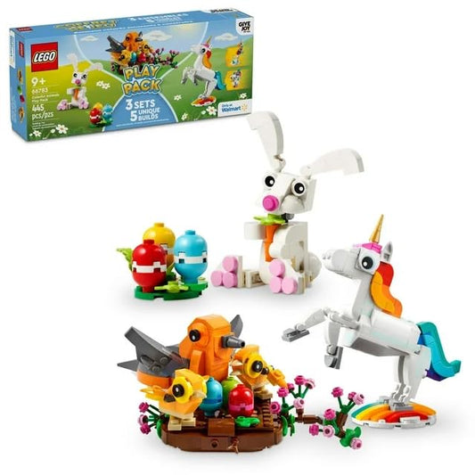 LEGO Colorful Animals Easter Bunny with eggs enhances imaginative Easter play.
