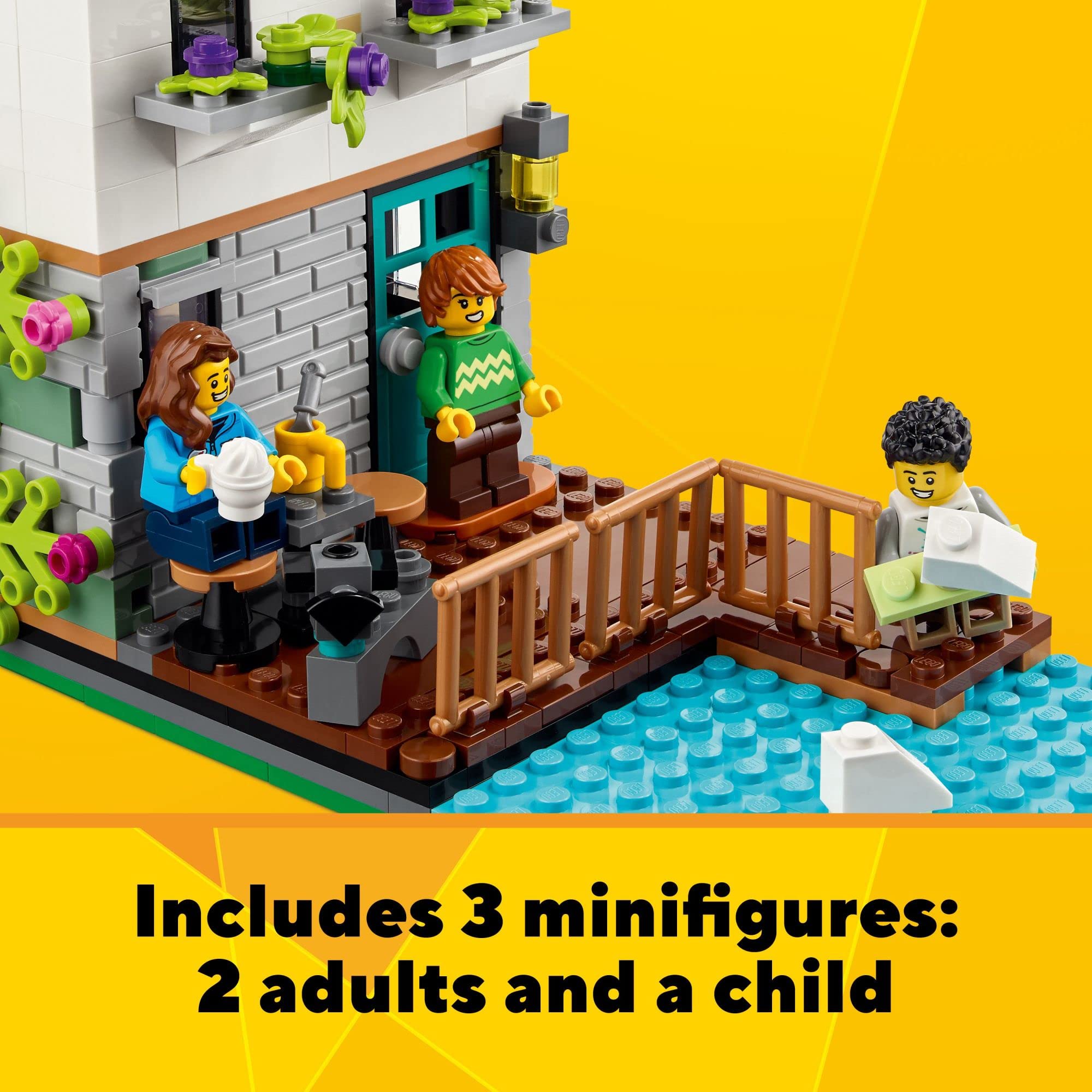 LEGO Creator Cozy House minifigures included for swappable roles.