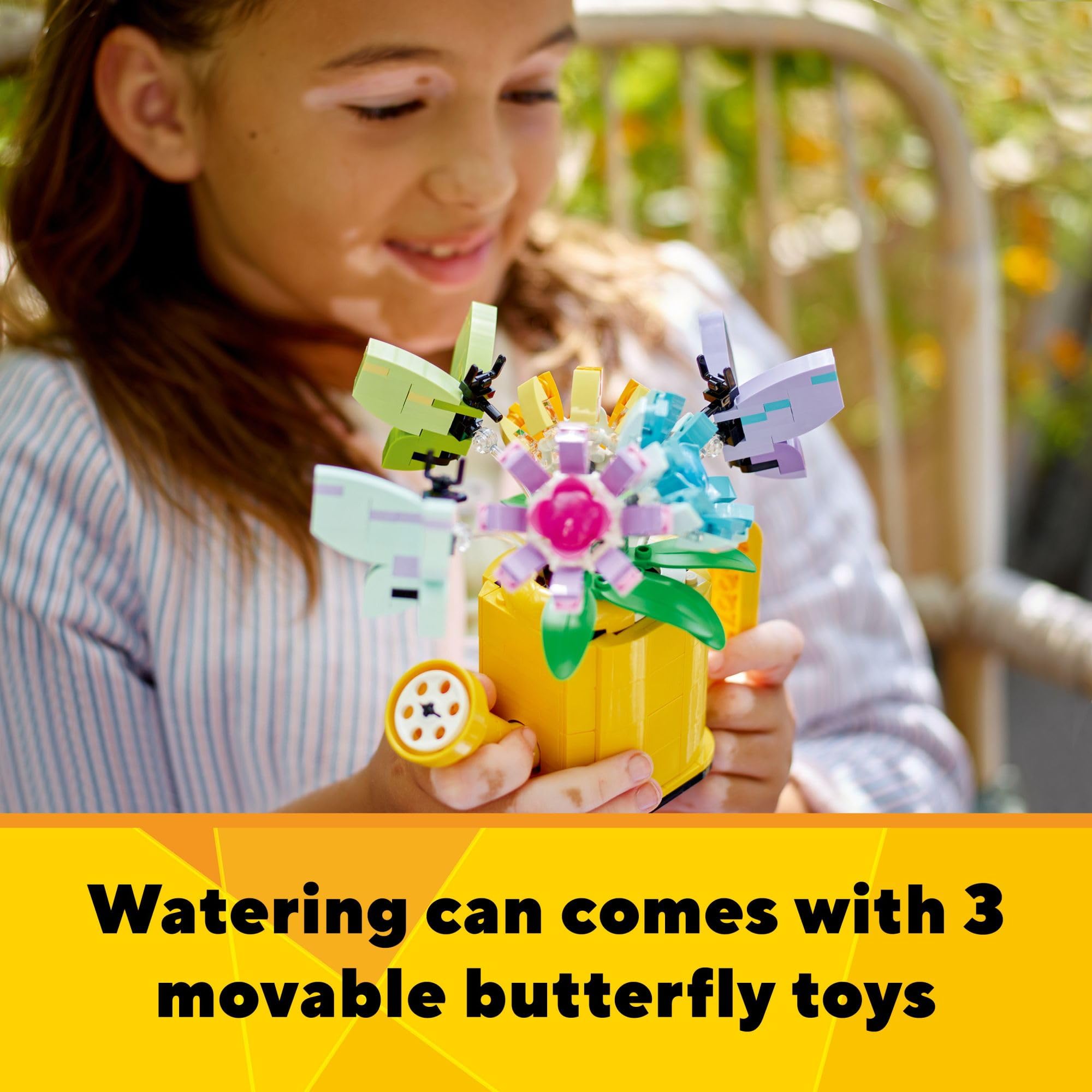 LEGO Creator 3-in-1 birds on a perching display for scene-building fun.