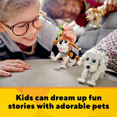 LEGO Creator 3in1 Adorable Dogs Labrador figure with wagging tail for expressive scenes