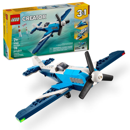LEGO Creator 3-in-1 Aircraft Race Plane front view for quick imaginative flights.