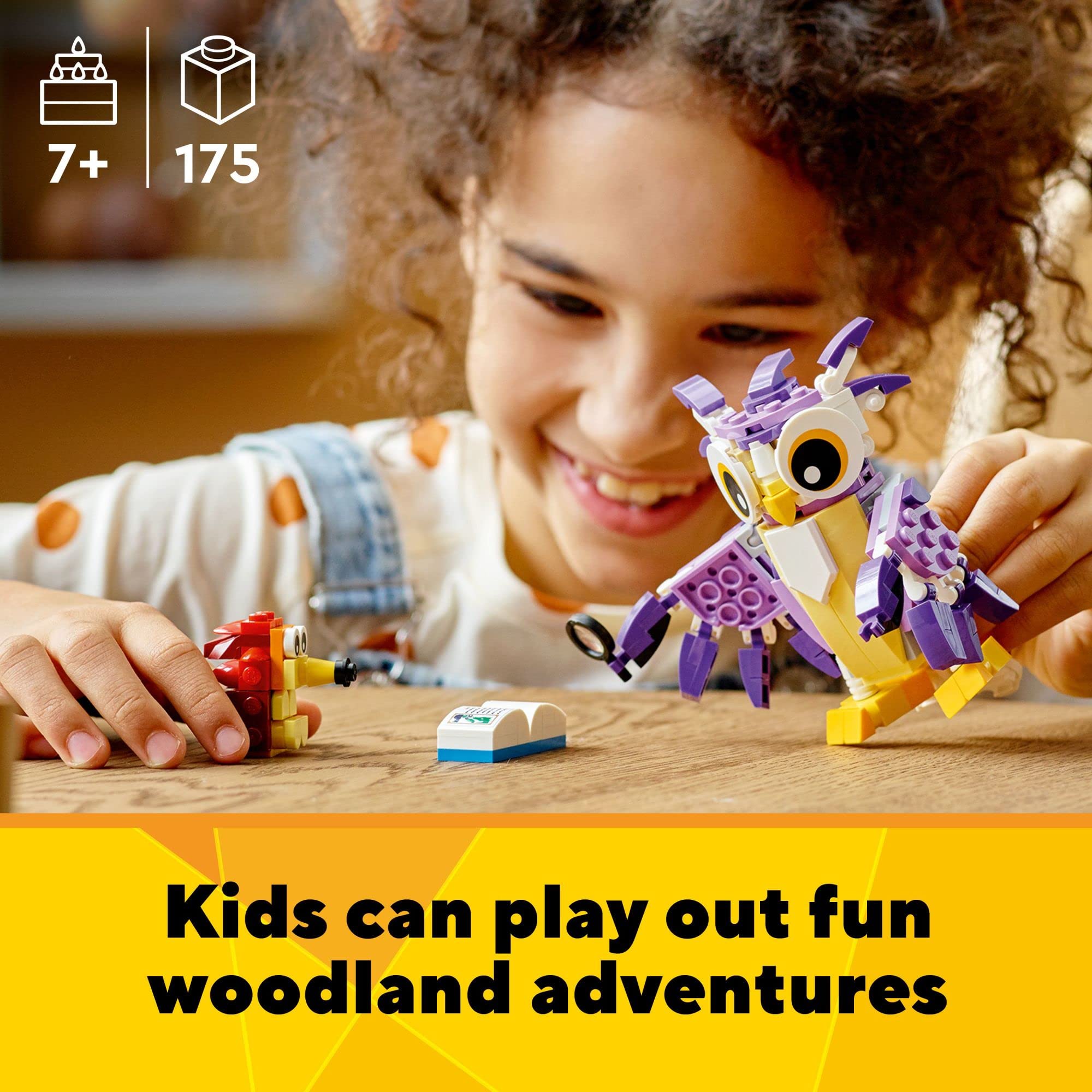 LEGO young deer and rabbit scene, showcasing poseable limbs for dynamic play