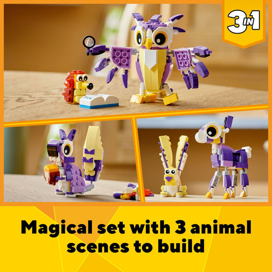 LEGO hedgehog beside the owl, inviting cozy storytelling adventures