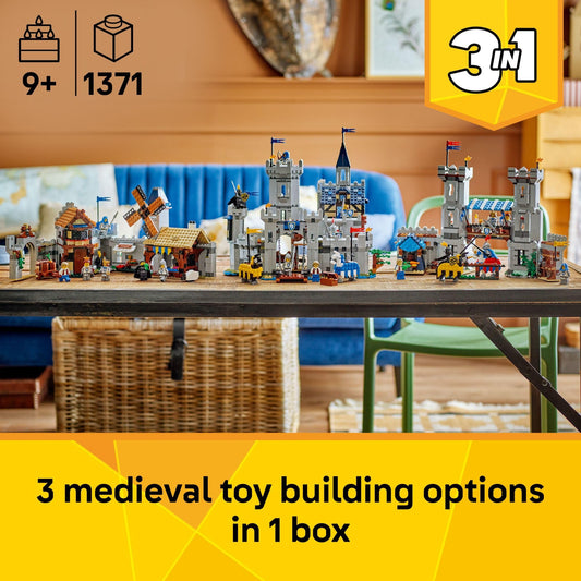 LEGO Creator 3-in-1 Medieval Castle great hall interior for adventurous play.