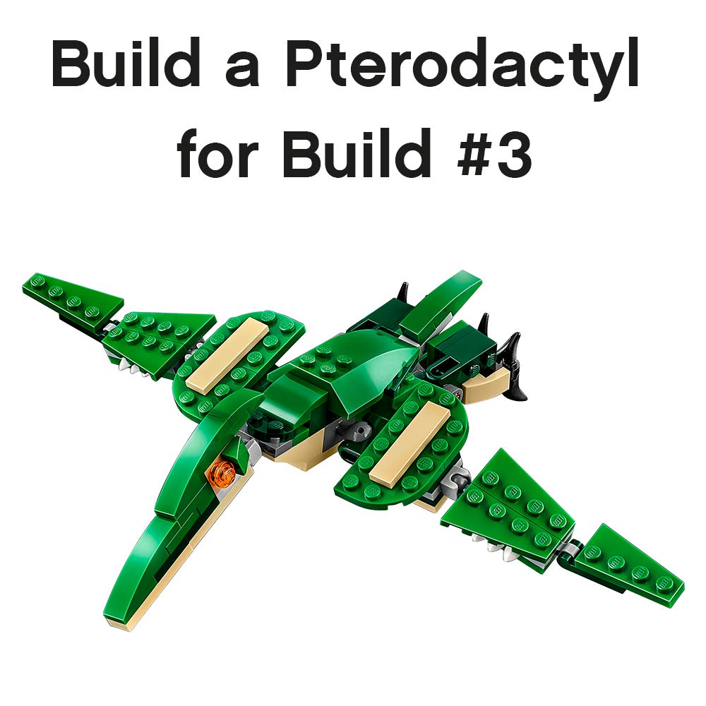 LEGO Creator Mighty Dinosaur compatible with other LEGO sets for easy expansion.