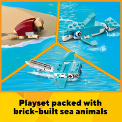 LEGO Creator 3in1 Pool House with built-in pool for water play.