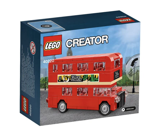 LEGO Creator London Bus detailing highlights stickers and textures for a faithful display piece.