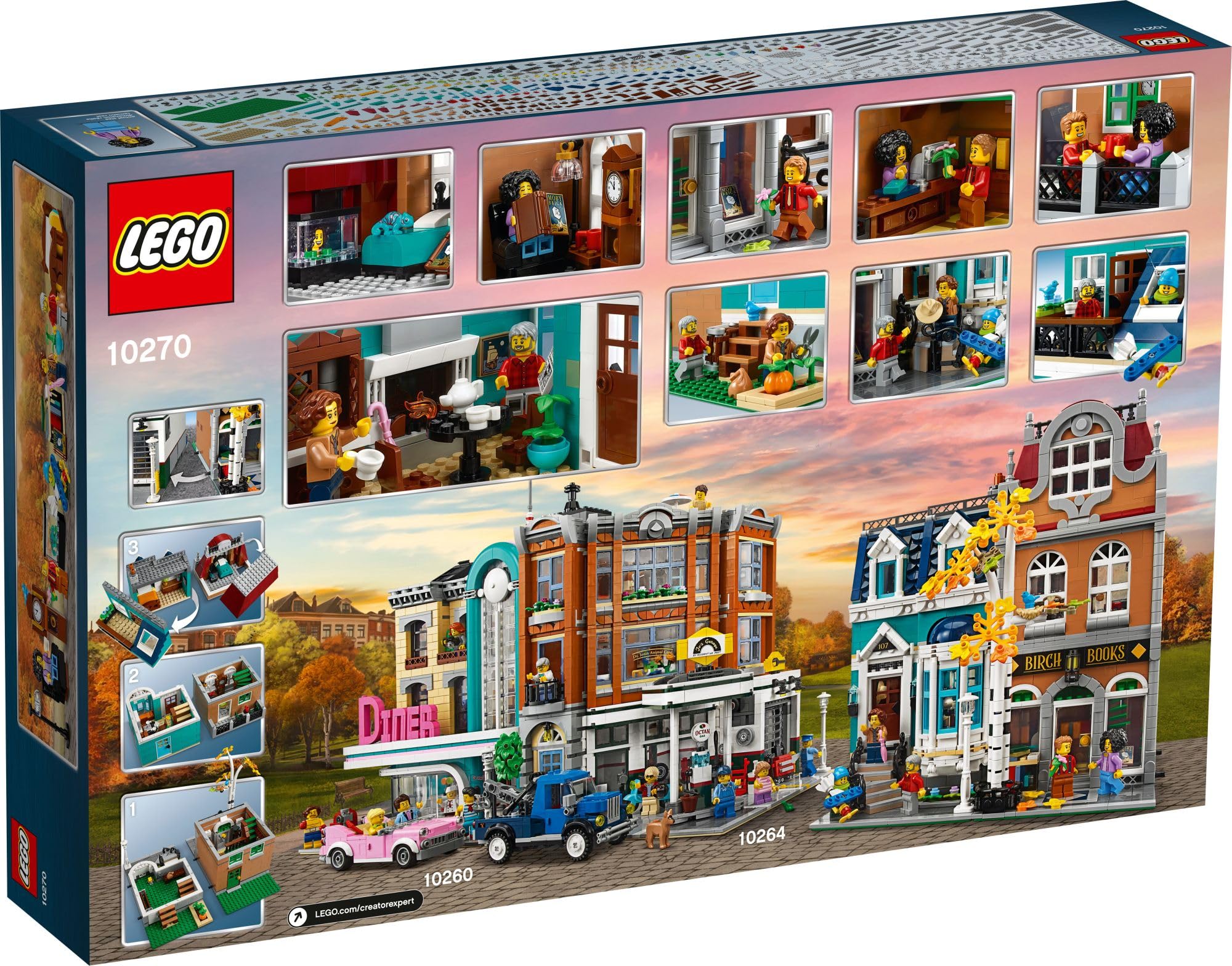 LEGO Creator Expert Bookshop 10270 includes five minifigures for storytelling
