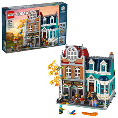 LEGO Creator Expert Bookshop 10270 front view, ideal for prominent display on collectors’ shelves