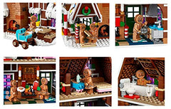 LEGO Gingerbread House holiday tree with gifts enhances festive display.