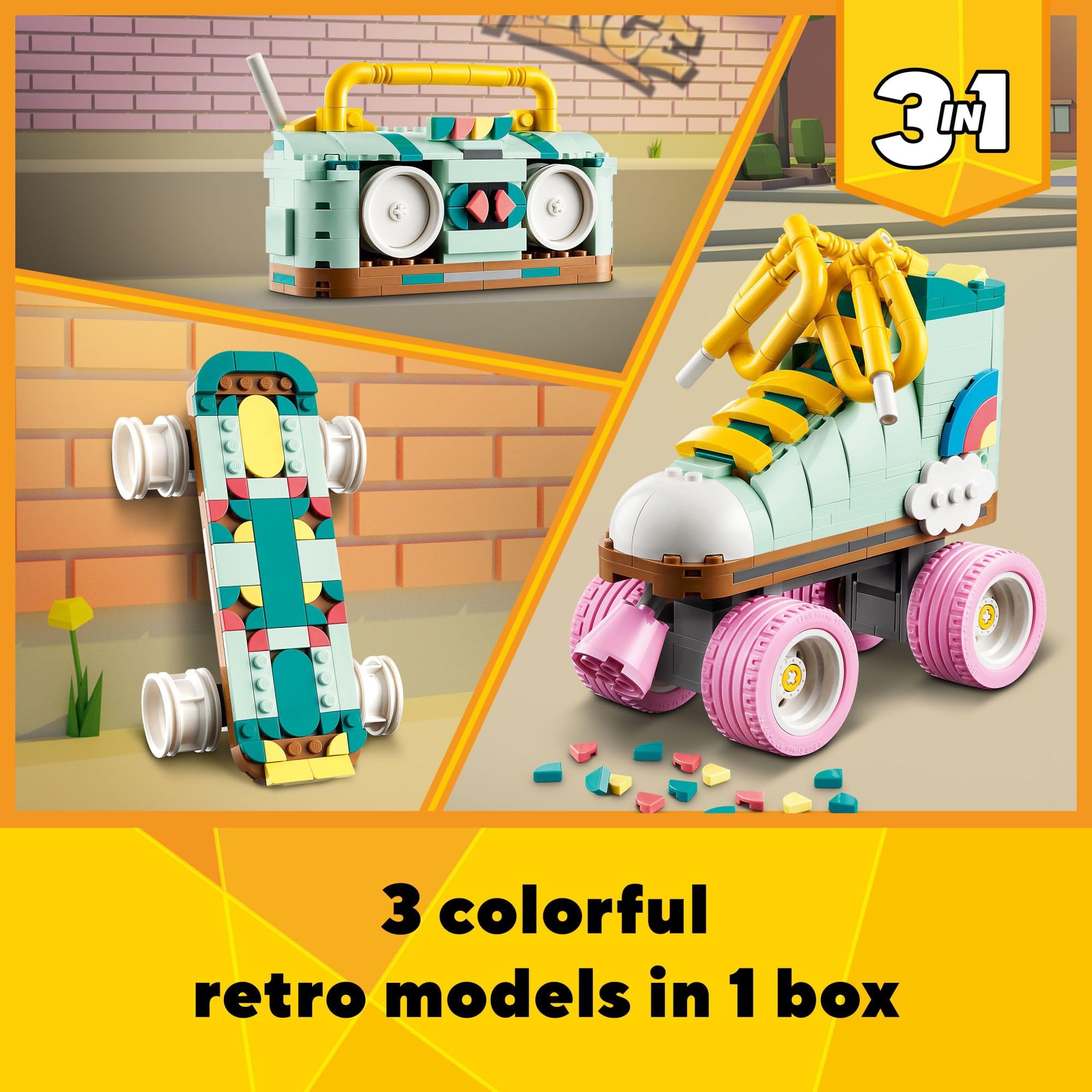 LEGO Creator Mini Skateboard model designed for fast, fun rebuilds