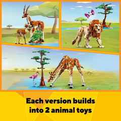 LEGO Creator 3-in-1 Wild Safari Animals gazelle rebuild for creative storytelling