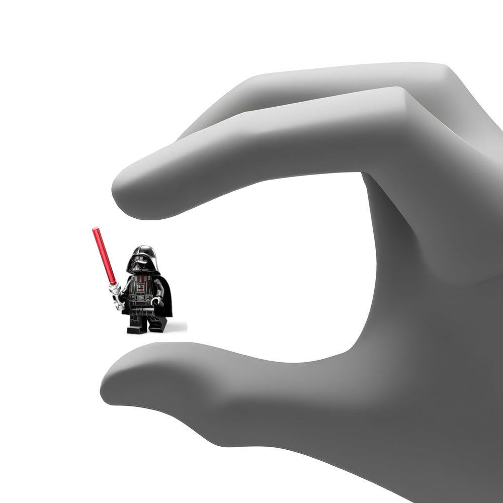 Darth Vader minifigure with extra black cape offers versatile styling options