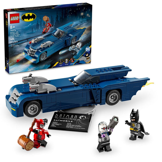 LEGO DC Batman Batmobile and figures for imaginative play and display.