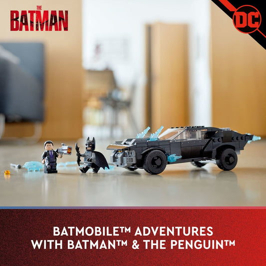 LEGO Batman Batmobile cockpit close-up showing Batman minifigure ready for adventures