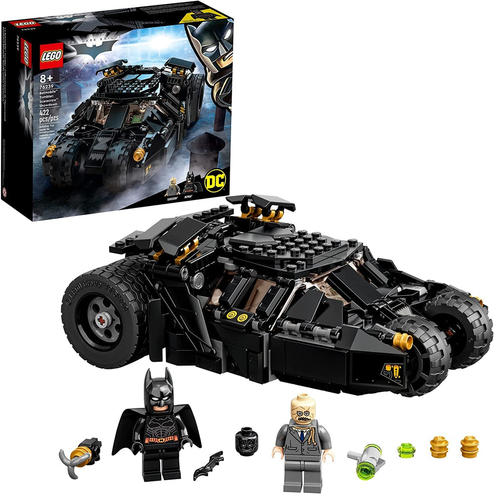 LEGO DC Batman Batmobile Tumbler front view for dynamic display and play.